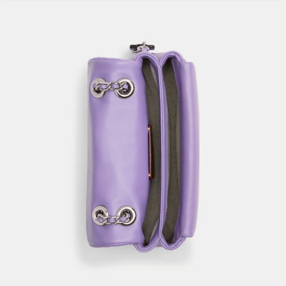 New! Tabby Shoulder Bag 20 with Quilting in Silver/Vivid Purple - Picture 5 of 8